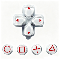 Pièce de rechange pour manette PS5 : Bouton directionnel en cristal, fonction D-pad, touches ABXY et levier analogique pour Astro Bot PS5