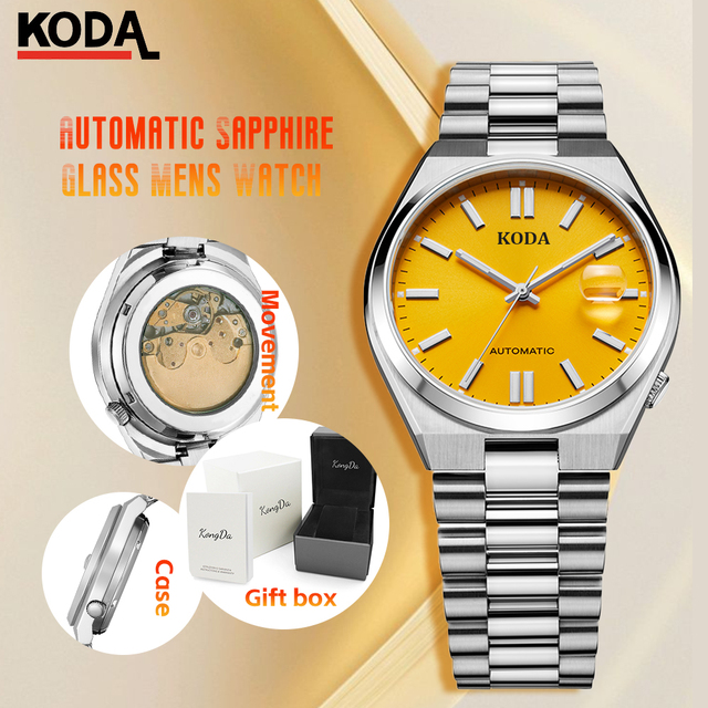 Custom OEM/ODM Silver Stainless Steel Watch Date with 24 Hour Luxury 5 ATM Waterproof Automatic Movement Mechanical Watch