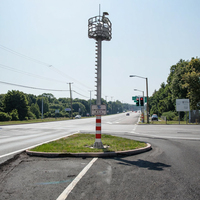 Pôle de tour de communication en acier de 7 m pour tour de signalisation et station de base de télécommunication pour les produits de chaussée