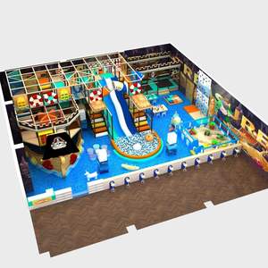 สนามเด็กเล่นในร่มธีมขนมหวานพร้อมบ่อบอลและสไลเดอร์ ขนาด 10x10x3 เมตร ปรับแต่งได้สำหรับพื้นที่เล่นของเด็ก - Product Image 1