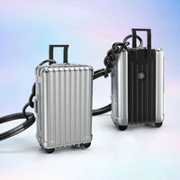 Offre Spéciale personnalisé conception gratuite valise Mini voyage Unique Souvenir gravé Laser porte-clés métal artisanat pour cadeau