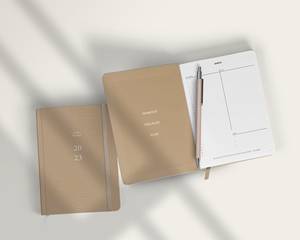 LABON Vegan Leather Cover Bullet Planner <span class=keywords><strong>Agenda</strong></span> <span class=keywords><strong>2023</strong></span> pianificatore giornaliero e mensile di 12 mesi non datato - Product Image 2