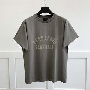Camiseta de manga corta Essentials 7 Mainline Flocked BASEBALL <span class=keywords><strong>para</strong></span> hombre, estilo urbano, <span class=keywords><strong>para</strong></span> <span class=keywords><strong>parejas</strong></span>, primavera/verano, con cuello redondo y letras a la moda. - Product Image 6