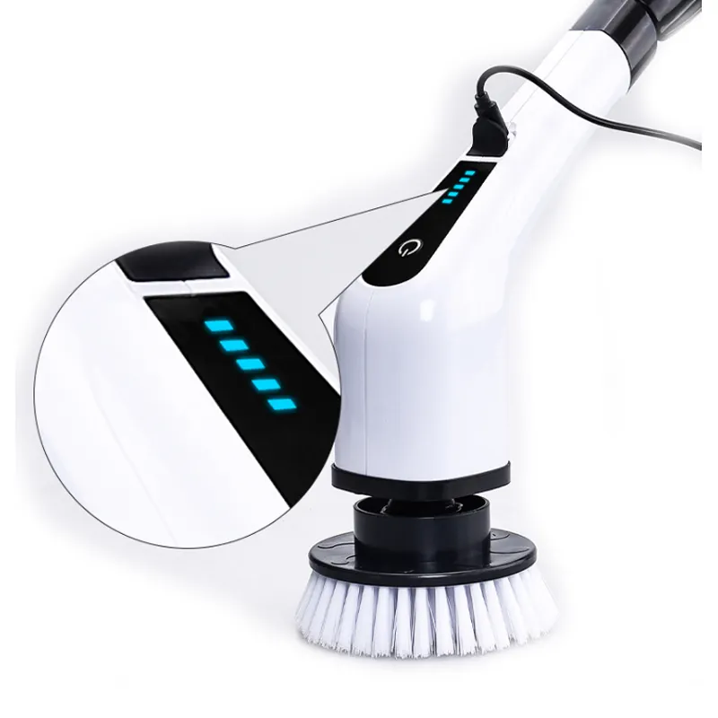 Topwill Multifunctional Automatic Telescopic Handheld Cordless Clean Brush Floor Scrubber Electric Spin Scrubber Cleaning Brush