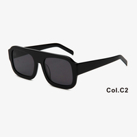 Lunettes de soleil rétro de luxe tendance 2026 avec logo personnalisé, verres CR39 de haute qualité, grandes montures blanches, transparentes et vertes pour hommes et femmes