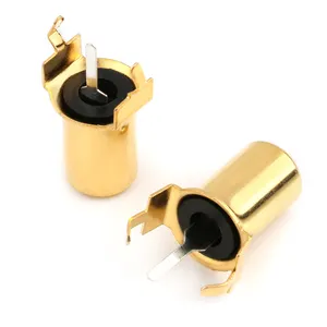 Socket Connector Audio Socket 3 Pin Gold Plated Single Hole Female Connector RCA Jack Connector