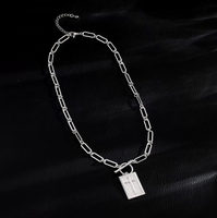 SongYi Vintage Style Chrétien Religieux Foi Collier pour Elle Or Croix Charme Trombone Chaîne Fermoir À Bascule En Acier Inoxydable