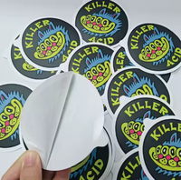 Autocollants adhésifs en vinyle de papier synthétique personnalisés de vente chaude avec Double impression autocollants adhésifs mats de découpe imperméables