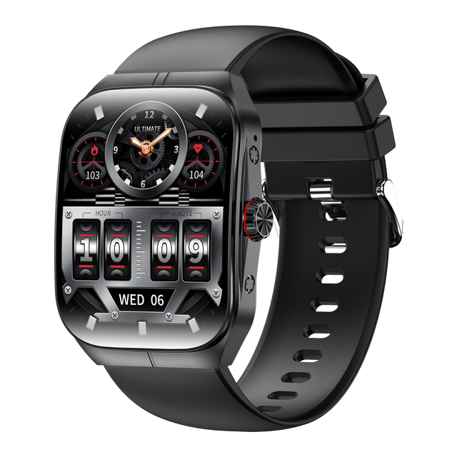 Men's Smart Sports Watch GPS Navigation IP68 NFC Blood Oxygen Monitoring BT Call Voice Assistant AMOLED Display IOS Compatible