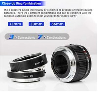 Ensemble de tubes d'extension en aluminium Viltrox DG-C pour monture EF/EF-S avec 3 anneaux (12/20/36 mm) non plein format, vente en gros DF