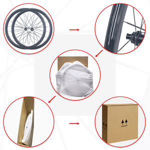 RUJIXU Vélo de route 40 mm de hauteur, en fibre de carbone T800, frein à disque, 24H, rayons de 3,7 mm, roue avant/arrière 36T à cliquet, pour pneus clincher/tubeless - Product Image 6