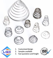 Ressorts de compression coniques sur mesure pour espaces confinés, en acier inoxydable galvanisé/nickelé, pour quincaillerie automobile