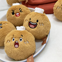 Porte-clés en peluche rond mignon, poupée en peluche de dessin animé, breloque de sac, pendentif en peluche doux et moelleux, anneau porte-clés pour décoration de sac à dos, cadeau