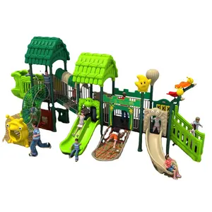 Équipement extérieur de terrain de jeu de maternelle de toboggan en plastique pour enfants