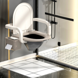 Best Quality Shower Chair in Aluminium Adjustable in Height with Anti-slip Mats Ready for Export - Product Image 1