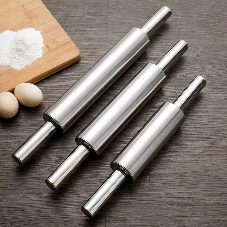 Multi-specification Diy Baking Tool Easy Cleaned Stainless Steel Rolling Pin With Non-stick Surface