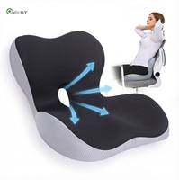 Coussin de siège ergonomique 2 en 1 en mousse à mémoire de forme, coussin de soutien lombaire, coussin orthopédique pour soulager la douleur, coussin de chaise pour le bureau, la voiture, le fauteuil roulant