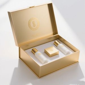 Boîtes d'emballage magnétiques de luxe de haute qualité pour les soins de la peau, les huiles essentielles, les parfums, les crèmes pour le visage, les crèmes pour les yeux, les éponges, avec laminage mat - Product Image 2