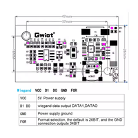 Módulo Lector de Tarjetas RFID/ICID de Doble Frecuencia (13.56MHz/125kHz) 7941D con Puertos UART y Wiegand, Placa de Desarrollo DC 5V, Nuevo