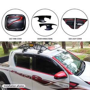 Produit phare : Décorations pour feux avant et arrière, poignées de porte, coques de rétroviseurs, compatibles avec Toyota Hilux Revo 2016 et modèles suivants - Product Image 3