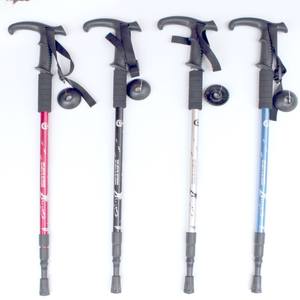 Bâtons de randonnée en aluminium, trois sections, anti-choc, télescopiques, équipement de montagne - Product Image 3