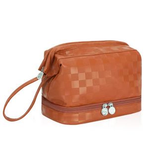 Bolsa de Cosméticos de PU de Doble Capa Personalizada con Cierre de Cremallera para Mujer, Organizador de Brochas de Maquillaje y Bolsa Personalizada - Product Image 6