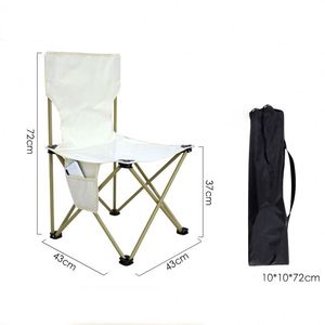 Conjunto de Mesa Plegable para Exteriores y 4 Sillas, Muebles Portátiles de Aleación de Aluminio para Picnic y Camping con Asientos de Tela Beige y Estructura Dorada - Product Image 4