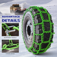 Cadenas para Neumáticos de Tractor de Acero Aleado Galvanizado con Tratamiento Térmico, para Tracción Agrícola en Invierno de Uso Pesado