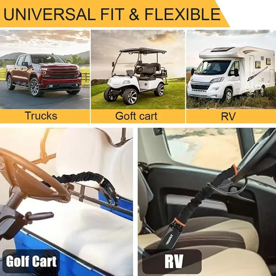 Car Steering Wheel Lock Reinforced Cable Lock - Ruiletong Brand Automotive Security