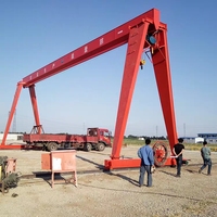 Grue à portique mobile à poutre unique de type monté sur rail 5 tonnes 6 tonnes 10 tonnes Grue à portique aérienne de levage en marbre