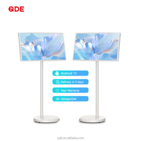 Écran tactile LCD portable QDE sur pied pour affichage numérique publicitaire intérieur