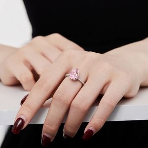 Dylam Luxurious Classic Design S925 Silver Hypoallergenic 8A Crushed <b>Iced</b> Cut Zirconia Eternity Band Promise Women <b>Rings</b> - Product Image 5