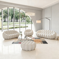 78.74 ''moderne Orange bulle Convertible éponge confortable rembourré causeuse canapé 3D en forme de nid d'abeille hôtel salon appartement
