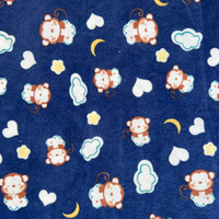 Neuer Stil Superweicher Fleece-Velours-Stoff Kundenspezifisch Bedruckter Cartoon-Stoff für Pyjamas
