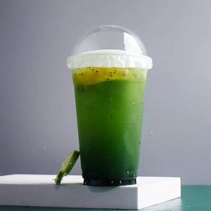 Gobelets jetables transparents en PET à paroi simple, écologiques et personnalisables pour boissons froides, faible MOQ, vente en gros avec autocollants personnalisés - Product Image 2