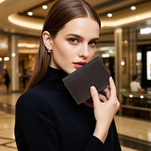 Custom Women's Purse <b>RFID</b> <b>Blocking</b> Bifold Zipper <b>Wallet</b> Vegan Cork Leather Card Holder Printed Cartoon Coin Pocket <b>Wallet</b> - Product Image 3