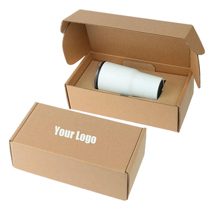 Caja de cartón kraft personalizada con impresión de logotipo para regalo y embalaje de manualidades, forma rectangular, con revestimiento de cartón. - Product Image 1