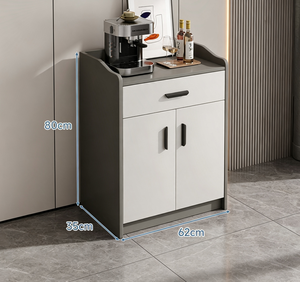 Buffet moderne minimaliste en bois avec 2 tiroirs et 3 portes, console de rangement pour salon - Product Image 4