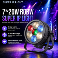 Projecteur LED PAR extérieur 7x20W RGBW 4-en-1 IP65 étanche multi-angle DMX RDM pour discothèque et soirées DJ