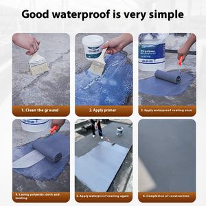 Acrovyn Ecofriendly cat tahan air & Sealant beton lapisan cair untuk ruang bawah tanah atap Shower dengan aplikasi sikat - Product Image 5