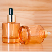 Flacon compte-gouttes transparent en verre clair personnalisé de 50 ml pour l'emballage