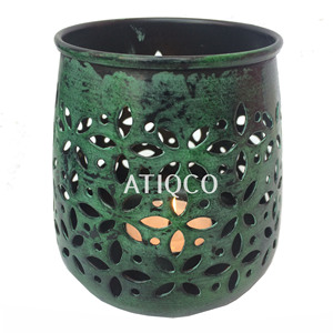 Modern Green Metal Iron Votive <b>Holder</b> Latest Wedding Decoration <b>Tealight</b> Candle Stand for Home Decoration - Product Image 1