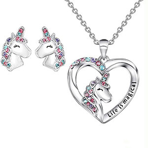 Collier Licorne Mignon avec Chaîne en Bambou – Cadeau Idéal pour Filles, <span class=keywords><strong>Anniversaire</strong></span>, Bijou pour Fille, Petite-fille, Nièce – Anti-ternissement, Hypoallergénique - Product Image 4