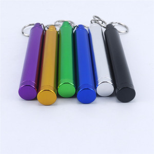 Tubo Porta Llaves de Aleación de Aluminio EDC 126x15.5mm, Contenedor Metálico Portátil para Accesorios de Viaje al Aire Libre - Product Image 5