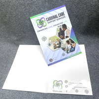 Logotipo personalizado Nuevo diseño Colorido Impresión en offset A4 Archivo de papel Carpeta de presentación con bolsillo