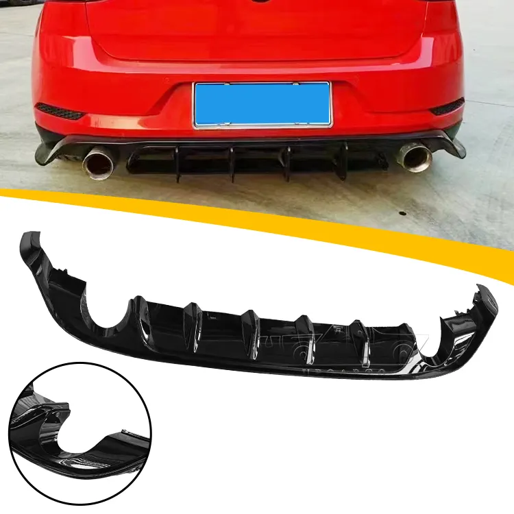 Car Bumper Accessories Newly Listed ABS Carbon Fiber TCR Style Rear Lip Diffuser For VW Golf 7.5 MK7.5 Up To Golf GTI TCR