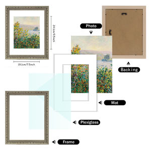 Elégant <span class=keywords><strong>PS</strong></span> Double Face Encadré Forêt Paysage Art Durable Cadre Photo Verdure Lush Statues Classiques Flâner Figure - Product Image 4