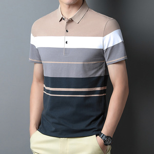 Manica corta da uomo in cotone 100% di alta qualità per <span class=keywords><strong>Polo</strong></span> in tinta unita tinta unita - Product Image 3