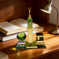 livraison ornements en verre cristal de style islamique avec forme architecturale, utilisation en intérieur à prix d'usine