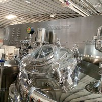 VENTE FLASH - Machine d'émulsification sous vide à chauffage vapeur hydraulique à double cylindre de 1500 L pour crème, lotion, shampoing